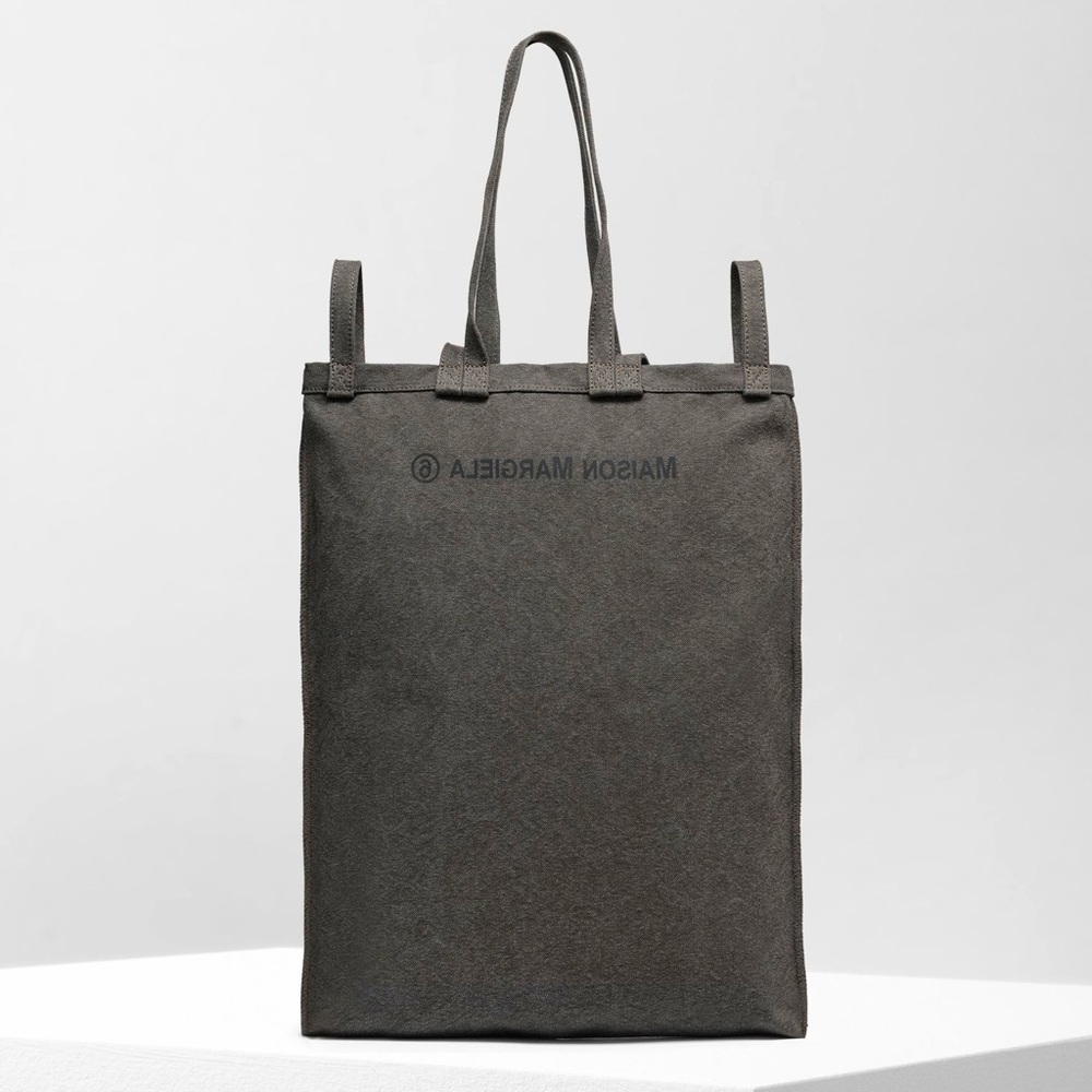Maison Margiela MM6 6 Handle Tote Bag Olive Canvas